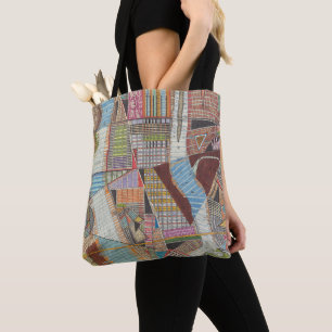 Moderne kaart van New York II Tote Bag