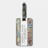 Moderne kaart van New York III Bagagelabel (Achterkant verticaal)