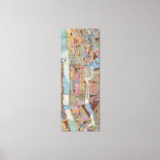 Moderne kaart van New York III Canvas Afdruk (Voorkant)