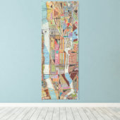 Moderne kaart van New York III Canvas Afdruk (Insitu (Houten vloer))