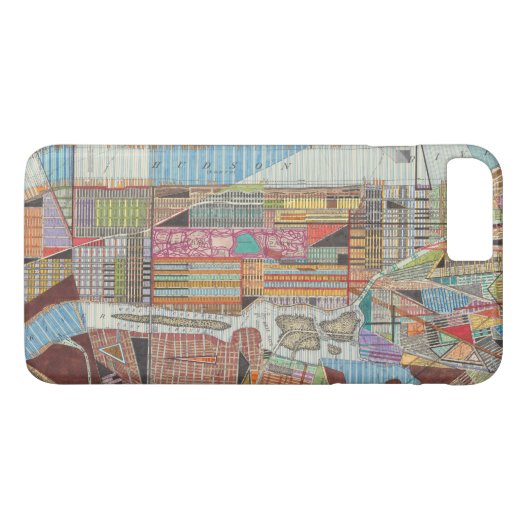 Moderne kaart van New York III Case-Mate iPhone Case (Achterkant (Horizontaal))