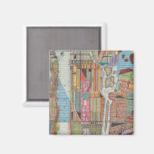 Moderne kaart van New York III Magneet (Voorkant / Achterkant)