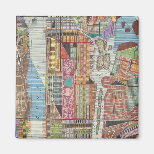 Moderne kaart van New York III Magneet (Voorkant)