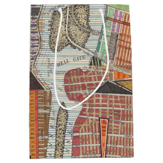 Moderne kaart van New York III Medium Cadeauzakje (Voorkant)