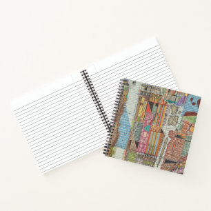 Moderne kaart van New York III Notitieboek