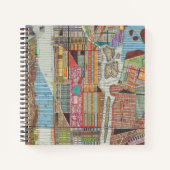 Moderne kaart van New York III Notitieboek (Voorkant)