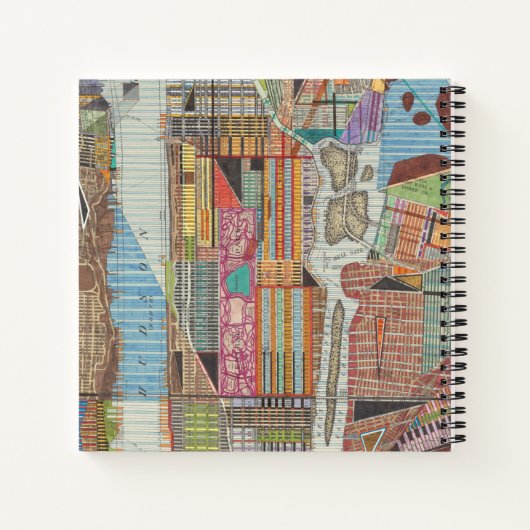 Moderne kaart van New York III Notitieboek (Achterkant)