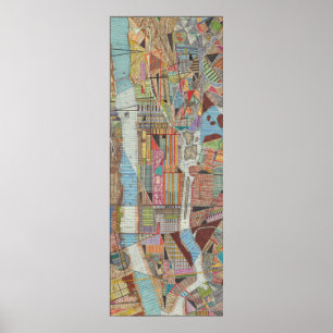 Moderne kaart van New York III Poster