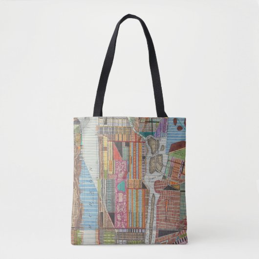 Moderne kaart van New York III Tote Bag (Voorkant)