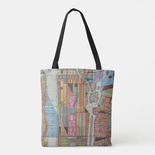 Moderne kaart van New York III Tote Bag (Achterkant)