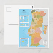 Moderne kaart van Portugal (Voorkant / Achterkant)