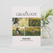 Moderne Kaart voor aankondiging van Afstuderen fot (Staand voorkant)