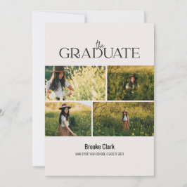 Moderne Kaart voor aankondiging van Afstuderen fot