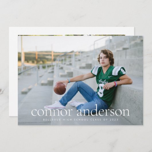 Moderne Kaart voor bekendmaking van Afstuderen-ove (Voorkant / Achterkant)