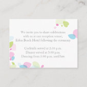 Moderne kaart voor bloemenbruiloft (Achterkant)