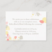 Moderne kaart voor bloemenbruiloft (Achterkant)