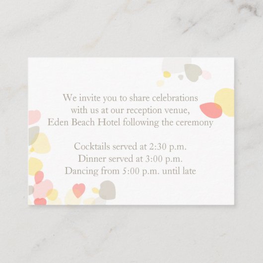 Moderne kaart voor bloemenbruiloft (Achterkant)