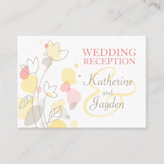 Moderne kaart voor bloemenbruiloft (Voorkant)