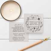 Moderne Kaart voor blush en zwarte doorverwijzing Vierkante Visitekaartje