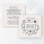 Moderne Kaart voor blush en zwarte doorverwijzing Vierkante Visitekaartje