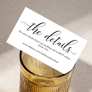 Moderne Kaart voor bruiloft rond kalligrafie