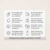 Moderne Kaart voor chemische paling na tercare (Achterkant)