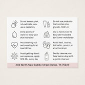 Moderne Kaart voor chemische paling na tercare (Achterkant)