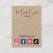 Moderne Kaart voor draagbeeldscherm met lange haar Visitekaartje (Achterkant)