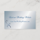 Moderne Kaart voor een blauwe Floral-website (Achterkant)