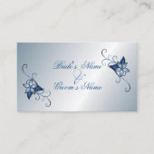 Moderne Kaart voor een blauwe Floral-website (Voorkant)