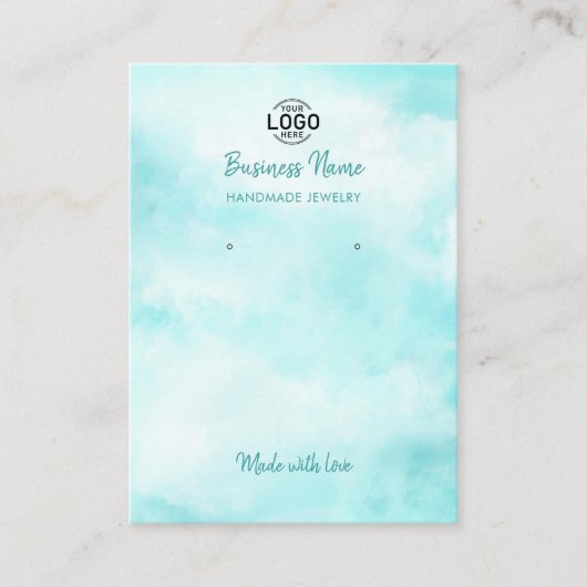 Moderne Kaart voor een blauwe hemelbedekking Visitekaartje (Voorkant)