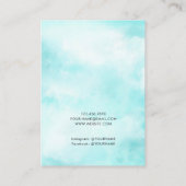 Moderne Kaart voor een blauwe hemelbedekking Visitekaartje (Achterkant)