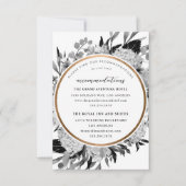 Moderne Kaart voor Floral Accommodatie in zwart-wi (Voorkant)