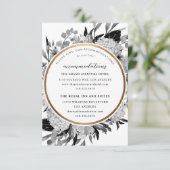 Moderne Kaart voor Floral Accommodatie in zwart-wi (Staand voorkant)