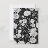 Moderne Kaart voor Floral Accommodatie in zwart-wi (Achterkant)