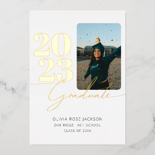 Moderne Kaart voor Folie van script- en fotoAfstud (Voorkant)