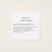 Moderne Kaart voor foto-artisanale juwelen (Achterkant)