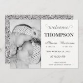 Moderne Kaart voor Foto-Baby (Twins) (Voorkant / Achterkant)