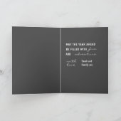 Moderne Kaart voor foto zwart en Gold Happy Birthd (Binnen)