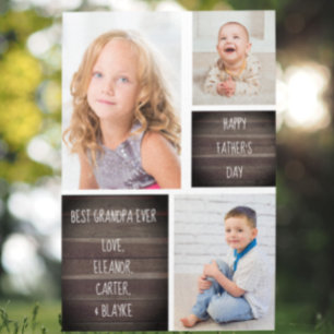 Moderne Kaart voor fotocollage voor opa