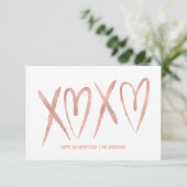 Moderne Kaart voor Gold Classroom Valentijn in geb (Staand voorkant)