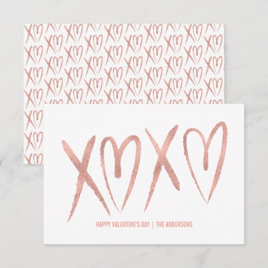 Moderne Kaart voor Gold Classroom Valentijn in geb (Voorkant / Achterkant)