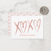 Moderne Kaart voor Gold Classroom Valentijn in geb Notitiekaartje (Voorkant / Achterkant in situ)