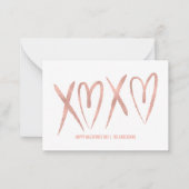 Moderne Kaart voor Gold Classroom Valentijn in geb Notitiekaartje (Voorkant)