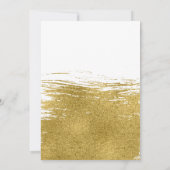 Moderne Kaart voor goudpenseelbruiloft (Achterkant)