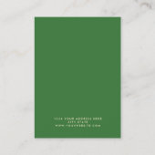 Moderne Kaart voor groen oorscherm Visitekaartje (Achterkant)