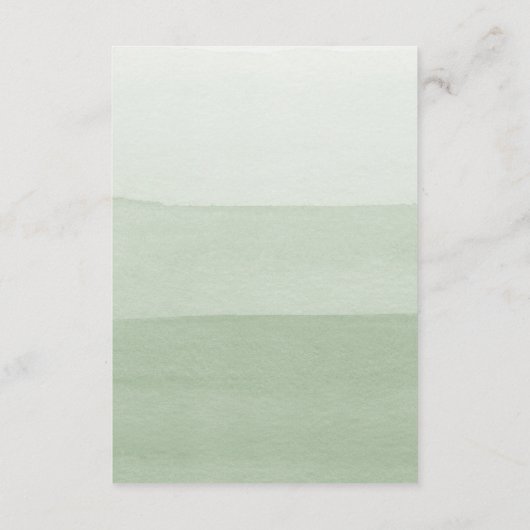 Moderne Kaart voor groene bruiloft (Achterkant)