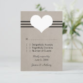 Moderne Kaart voor hartrespons, beige (Staand voorkant)