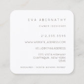 Moderne kaart voor hedendaags natuurlijk ontwerp vierkante visitekaartje (Achterkant)