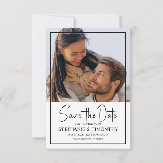 Moderne Kaart voor het opslaan van de datum van de (Voorkant)